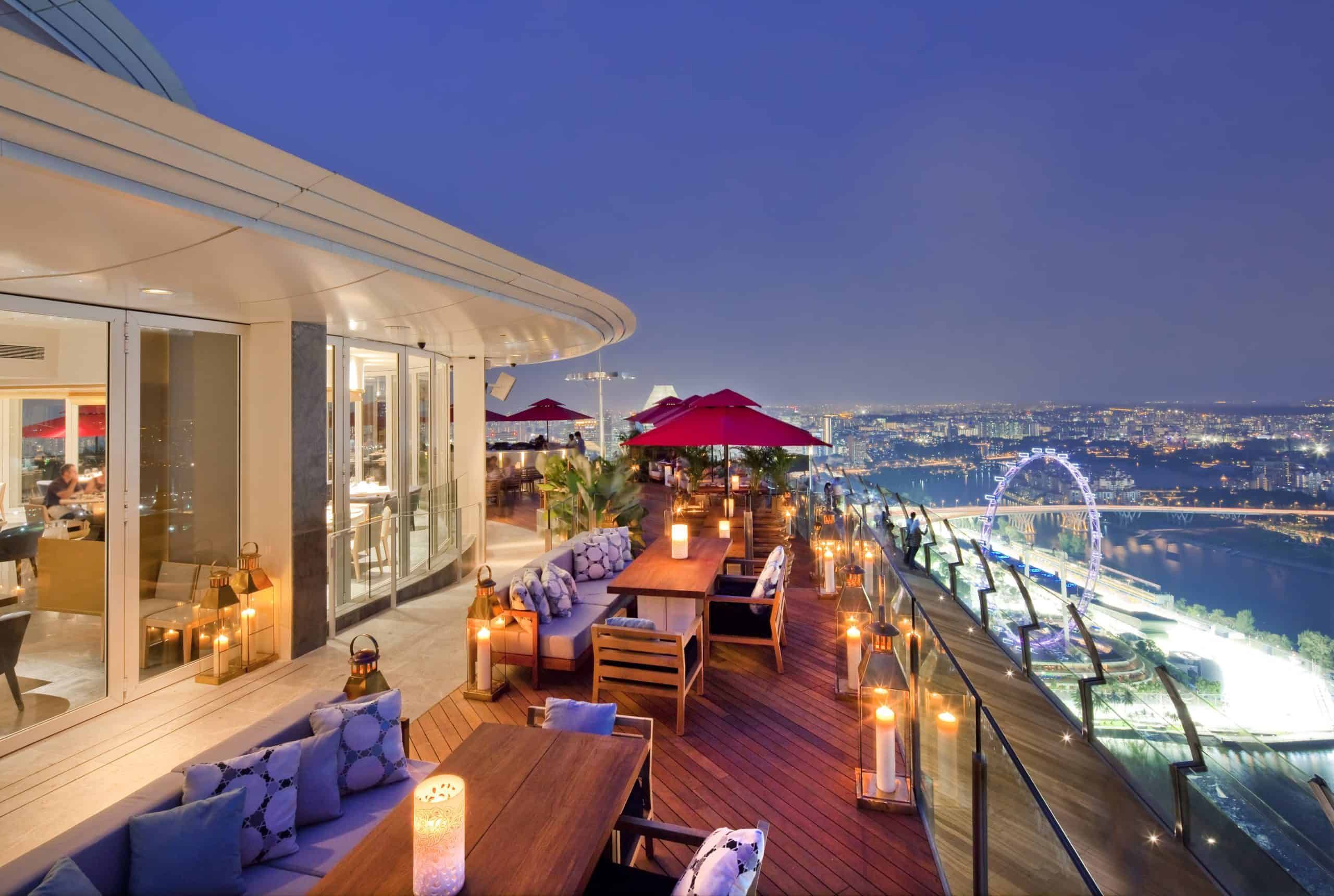 marina bay sands rooftop restaurant